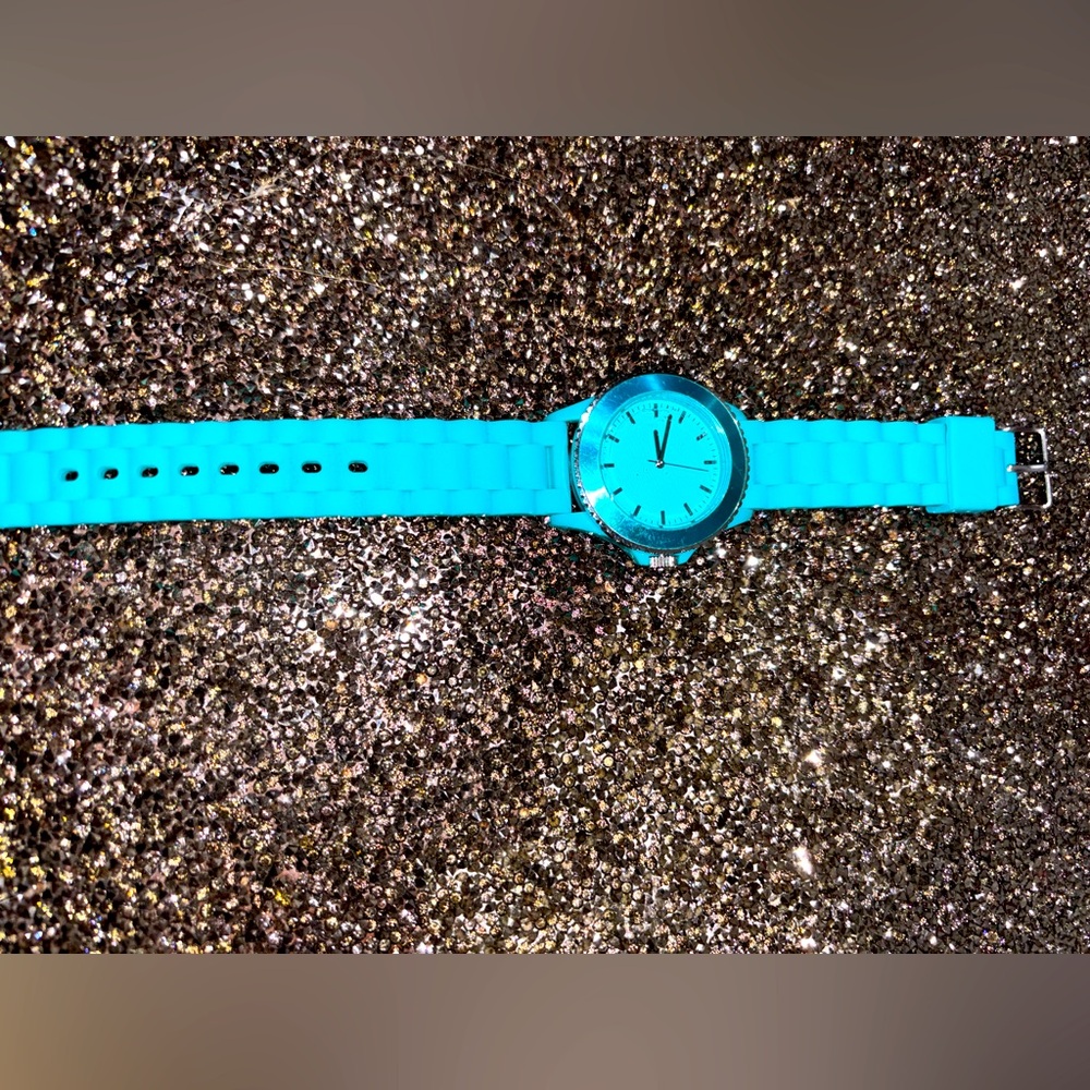 Icing Turquoise Rubber Watch! OS